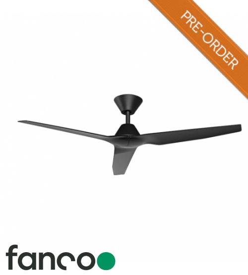 Fanco Infinity-iD 3 Blade 48" DC Ceiling Fan with Smart Remote Control in Black